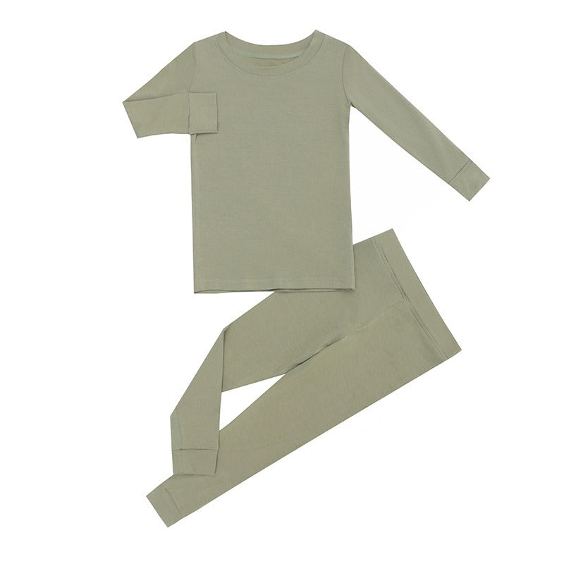 solid color bamboo baby jammies