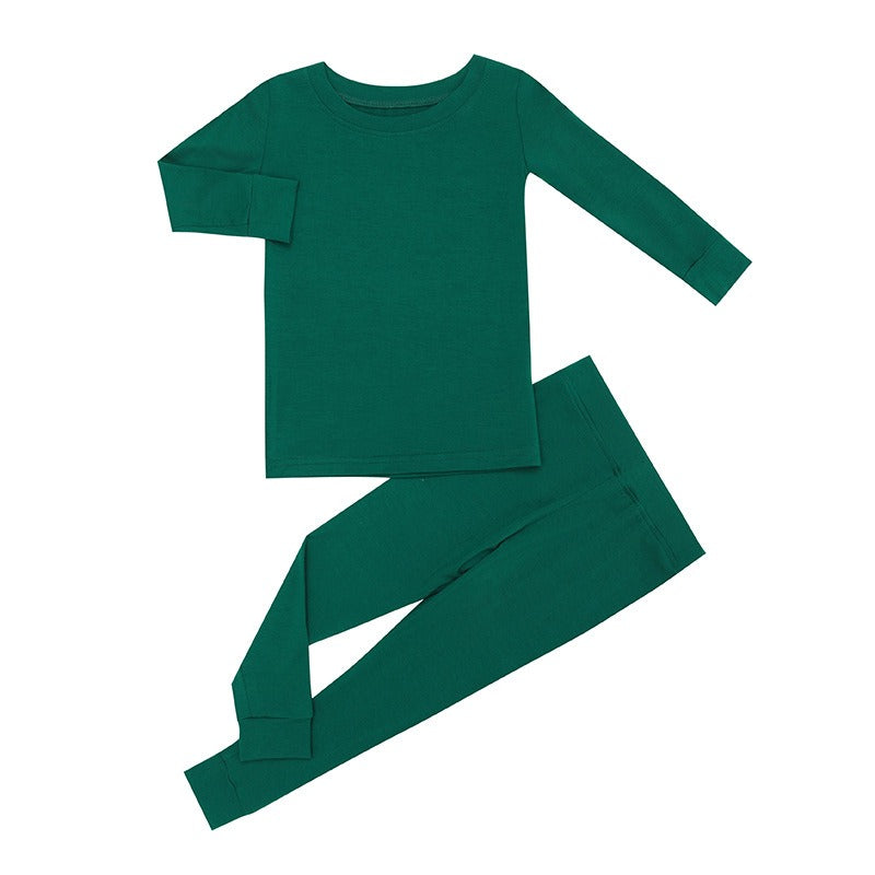 solid color bamboo baby jammies