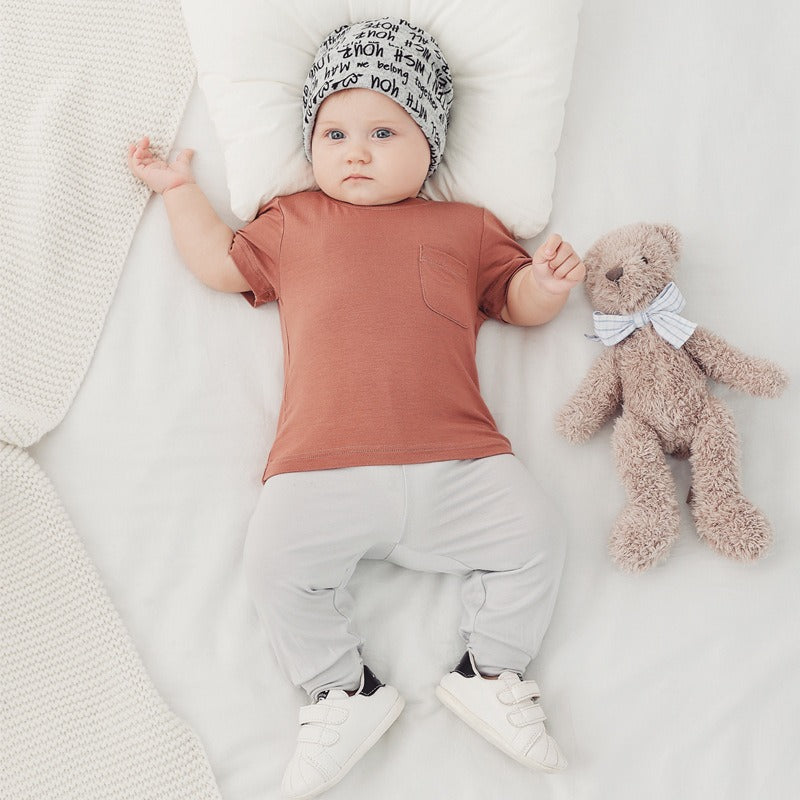 Bamboo-joint cotton trousers for infants and toddlers