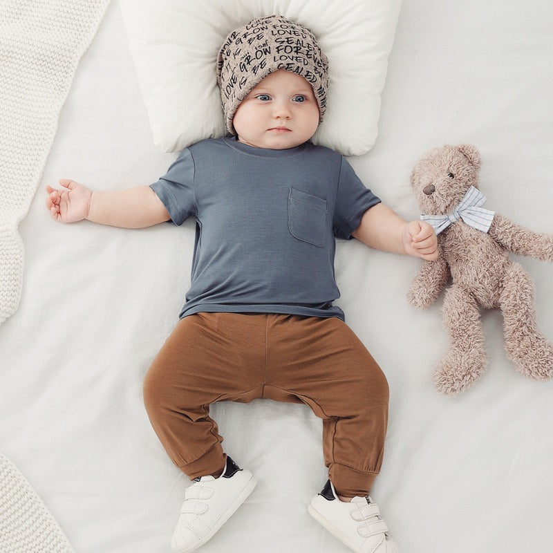 Bamboo-joint cotton trousers for infants and toddlers