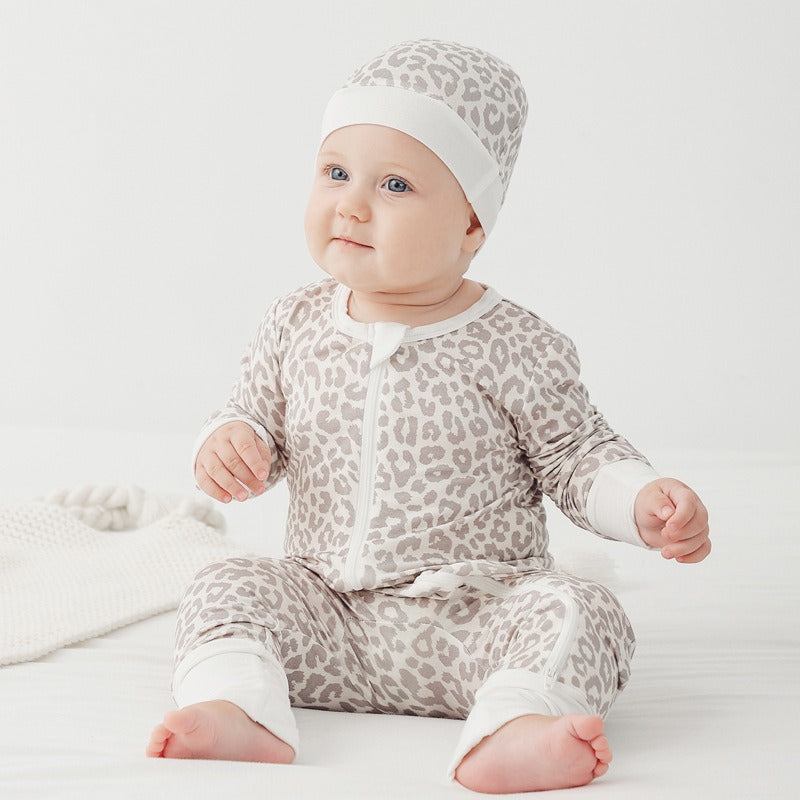 Bamboo jammies One-piece baby bamboo fiber printed crawling suit