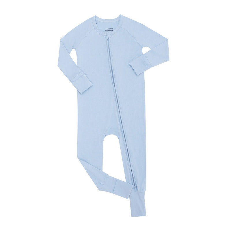 solid color bamboo baby jammies