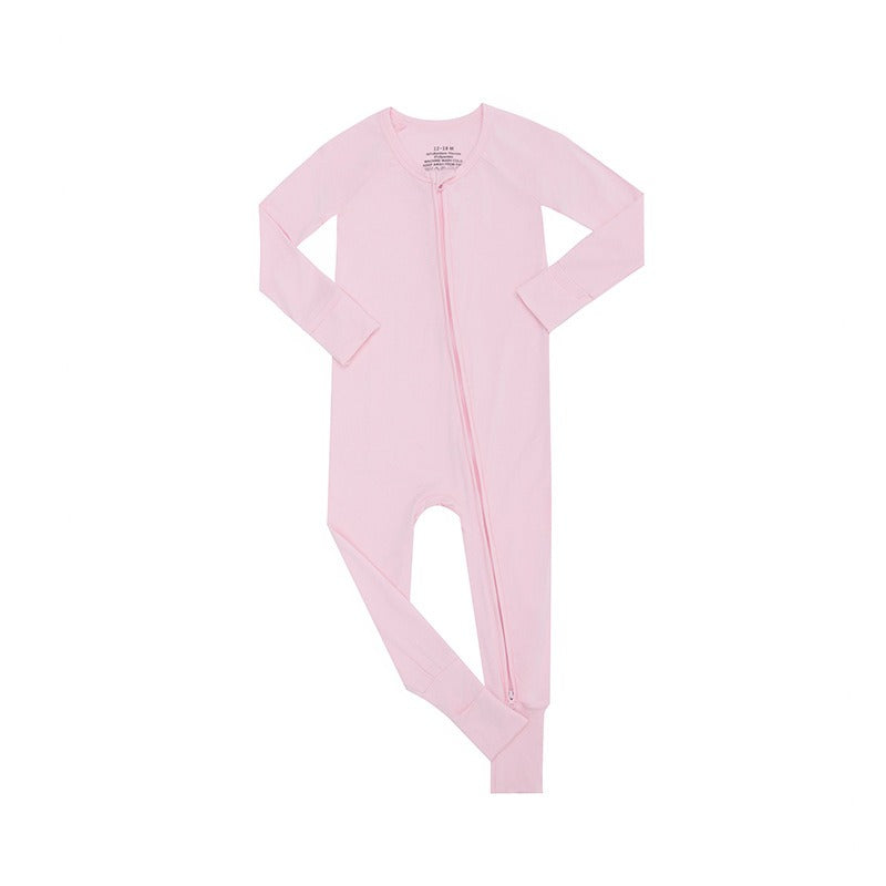 solid color bamboo baby jammies
