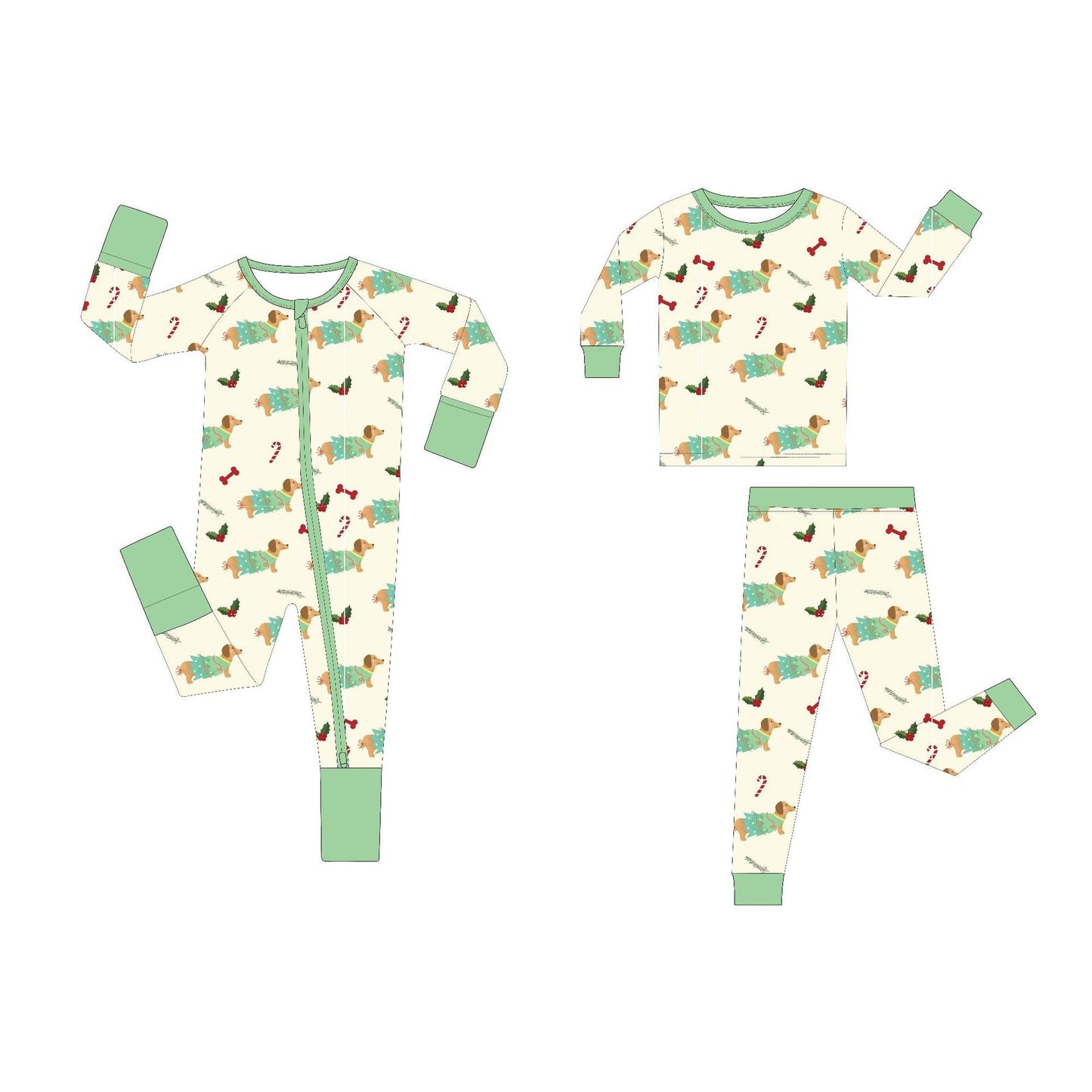 Christmas puppy bamboo fiber baby long-sleeved bodysuit romper