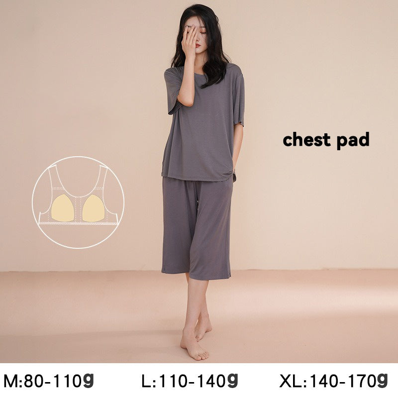 Modal maternity sleepwear with pad trousers set