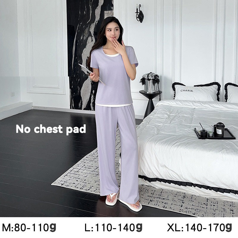 Modal maternity sleepwear with pad