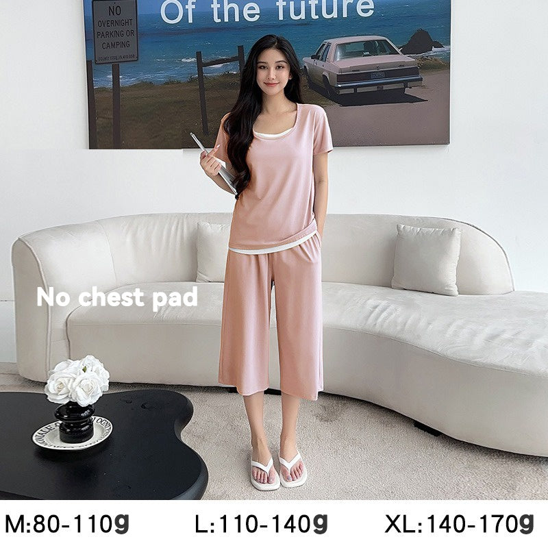 Modal maternity sleepwear with pad