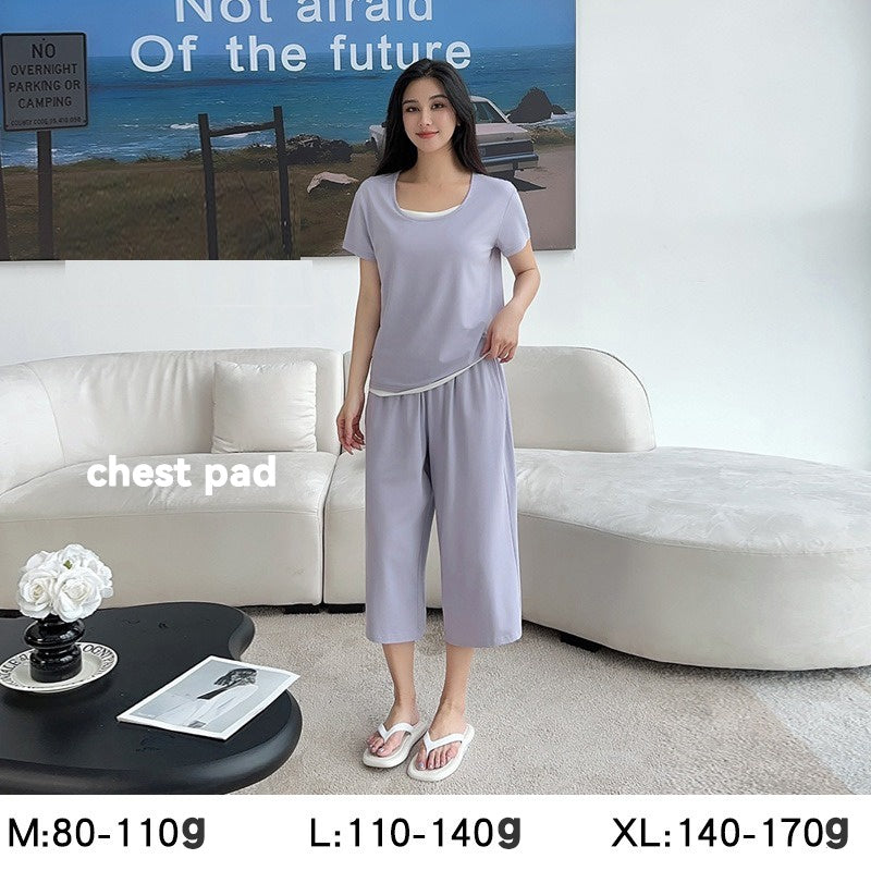 Modal maternity sleepwear with pad