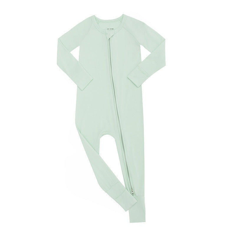 solid color bamboo baby jammies