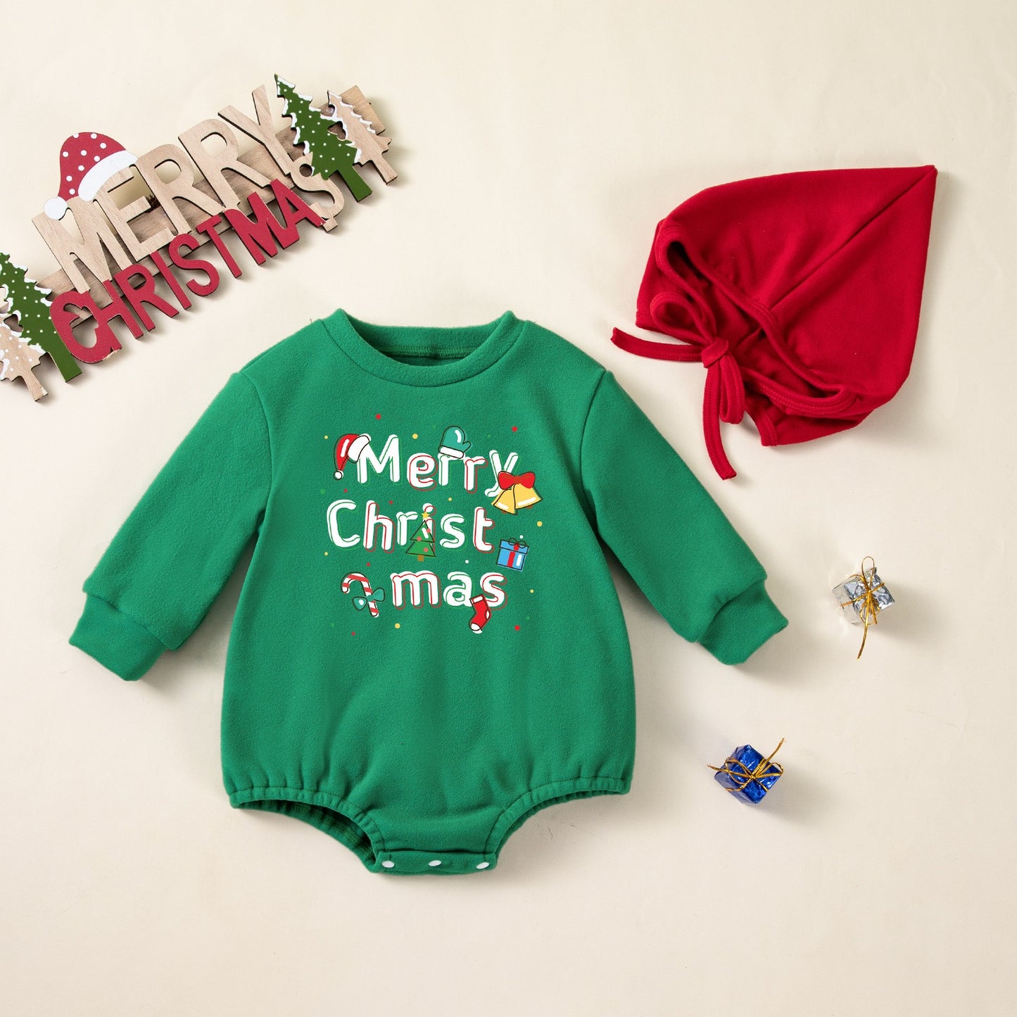 Baby Christmas Bodysuit set