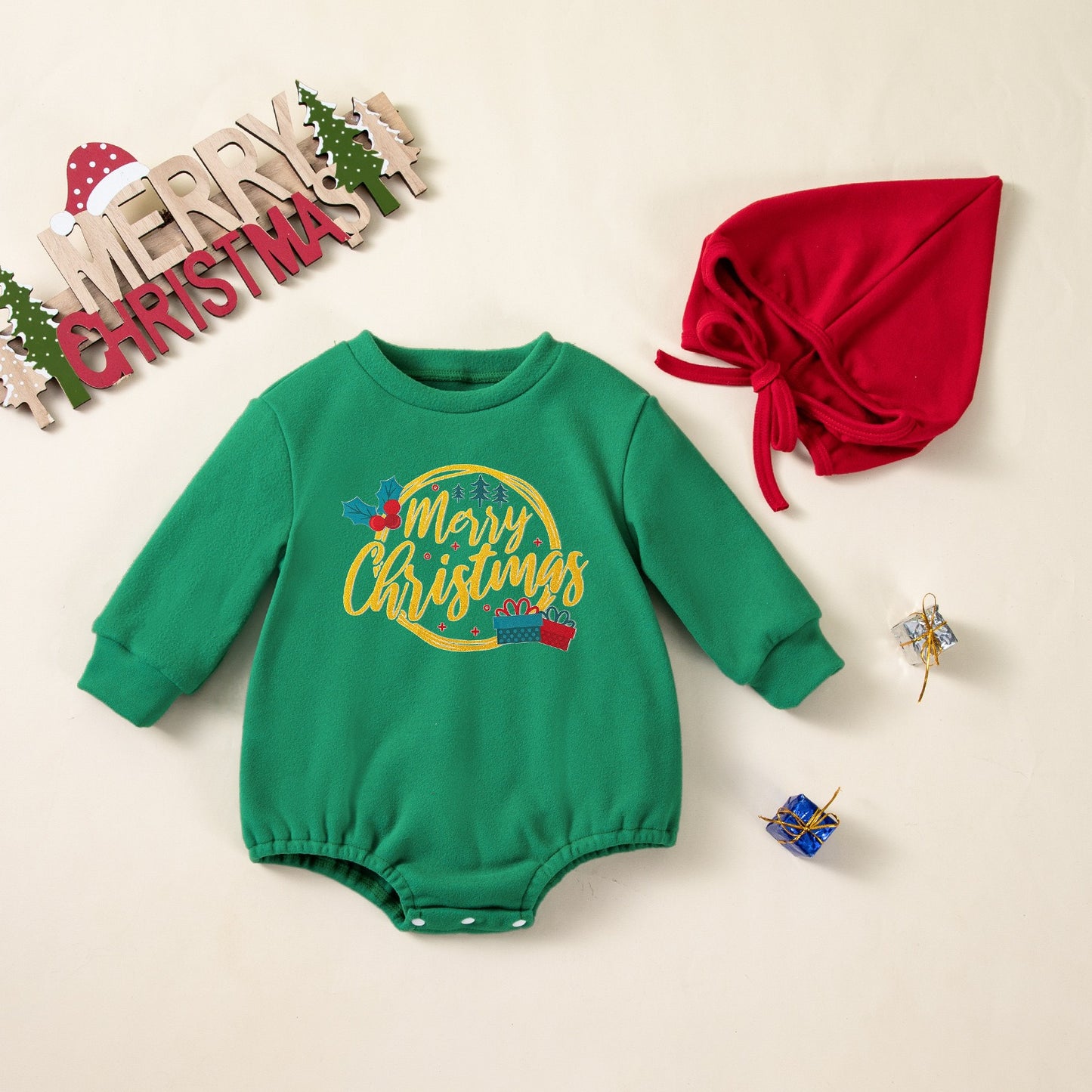 Baby Christmas Bodysuit set