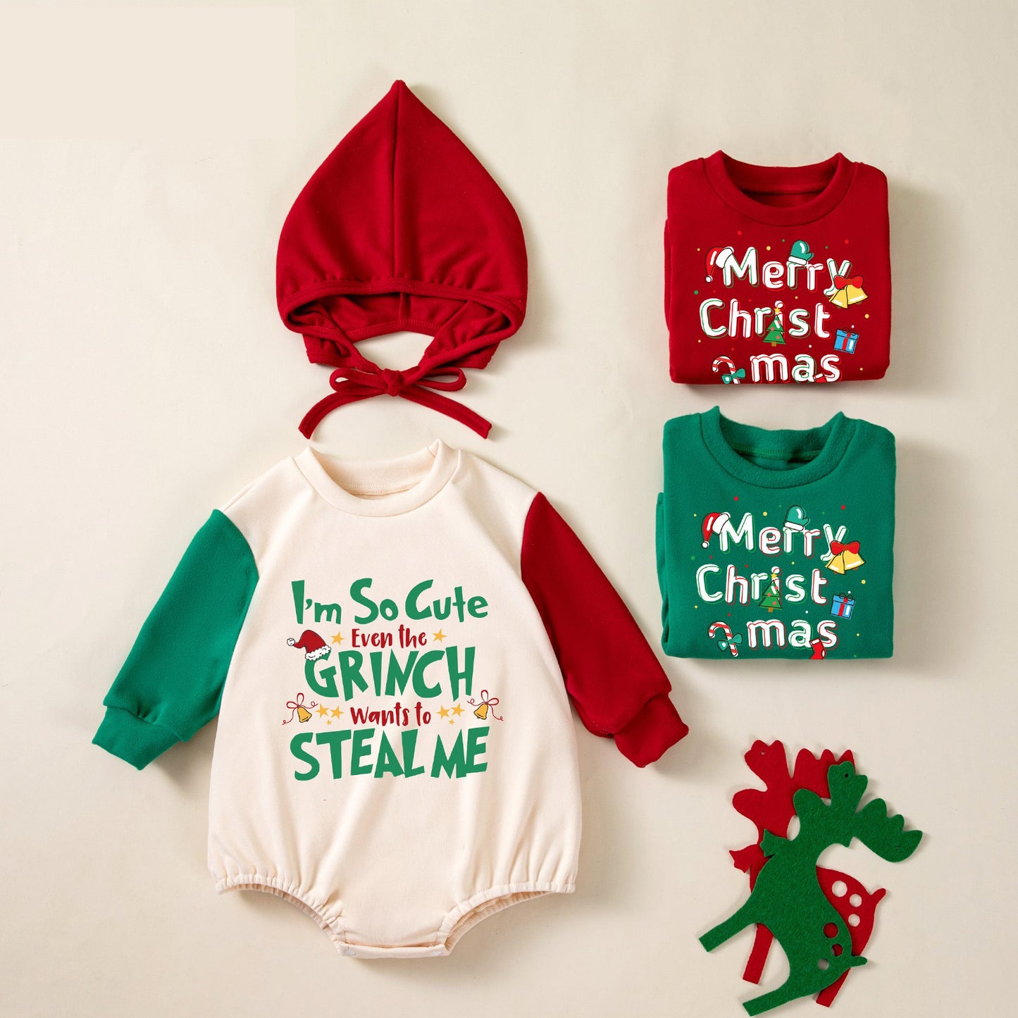 Baby Christmas Bodysuit set