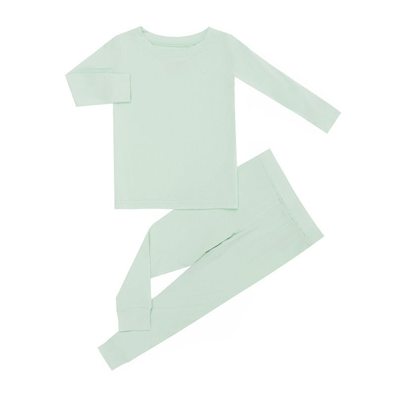 solid color bamboo baby jammies