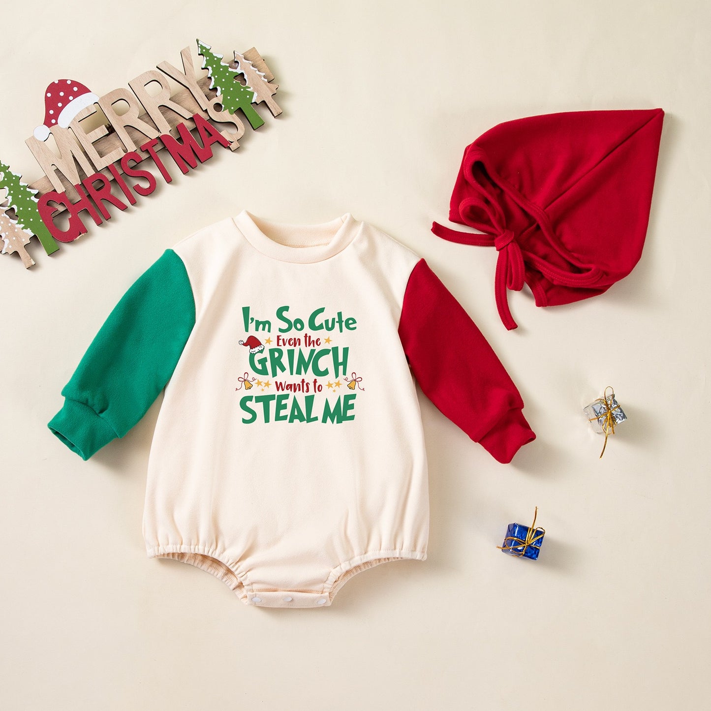 Baby Christmas Bodysuit set