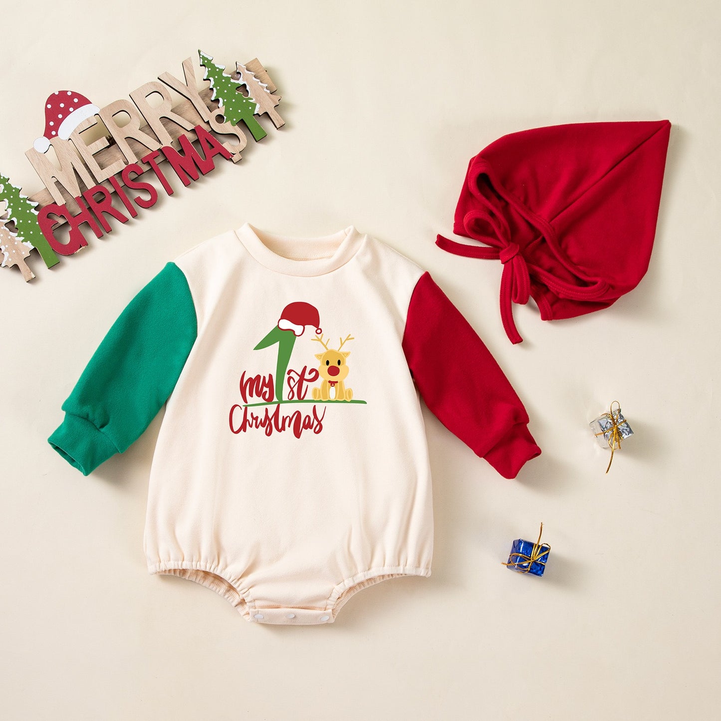 Baby Christmas Bodysuit set