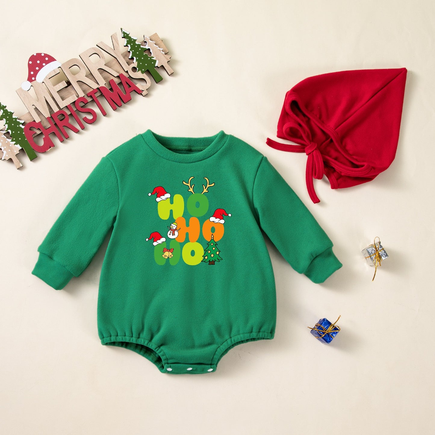 Baby Christmas Bodysuit set