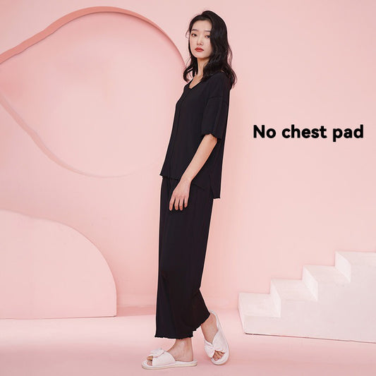 Modal maternity sleepwear with pad