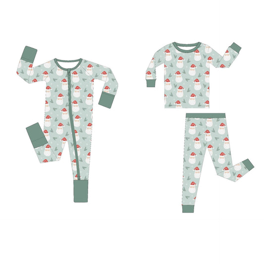 Christmas Santa Claus bamboo fiber baby long-sleeved bodysuit romper