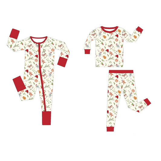 Christmas bamboo fiber baby long-sleeved bodysuit romper